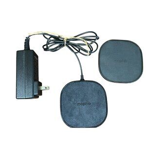 Mophie Wireless Charging Pad Fast Rubber Charge Cell Phone Black Set of 2 Wall M